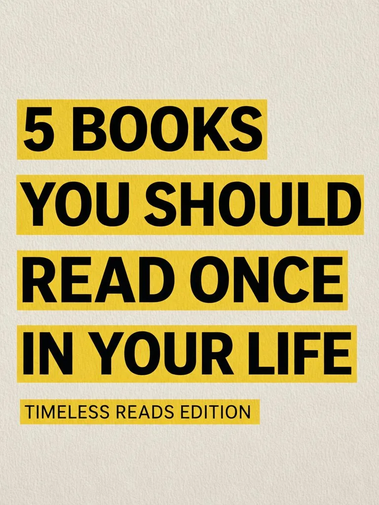 Carousel slide 1 from a Postbae example about five books you should read once in your life