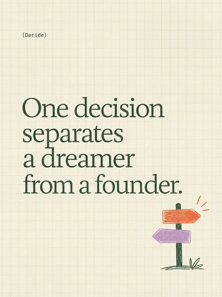 Carousel slide 7 from a Postbae example about entrepreneurs executing ideas