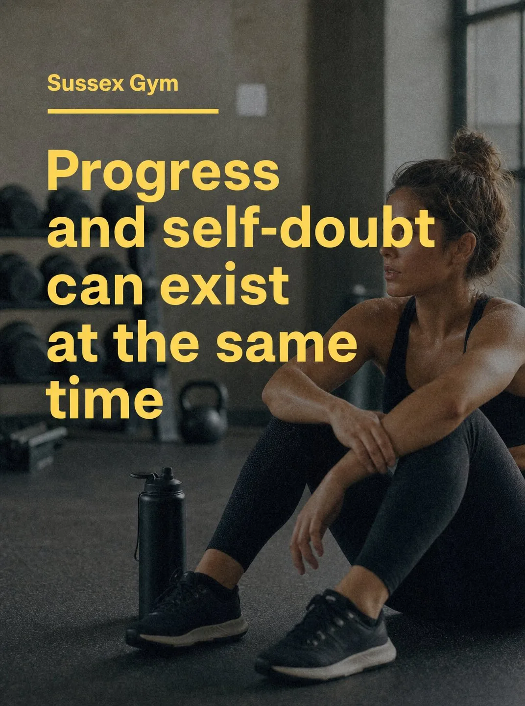 Carousel slide 2 from a Postbae example about recognizing imposter syndrome in the gym