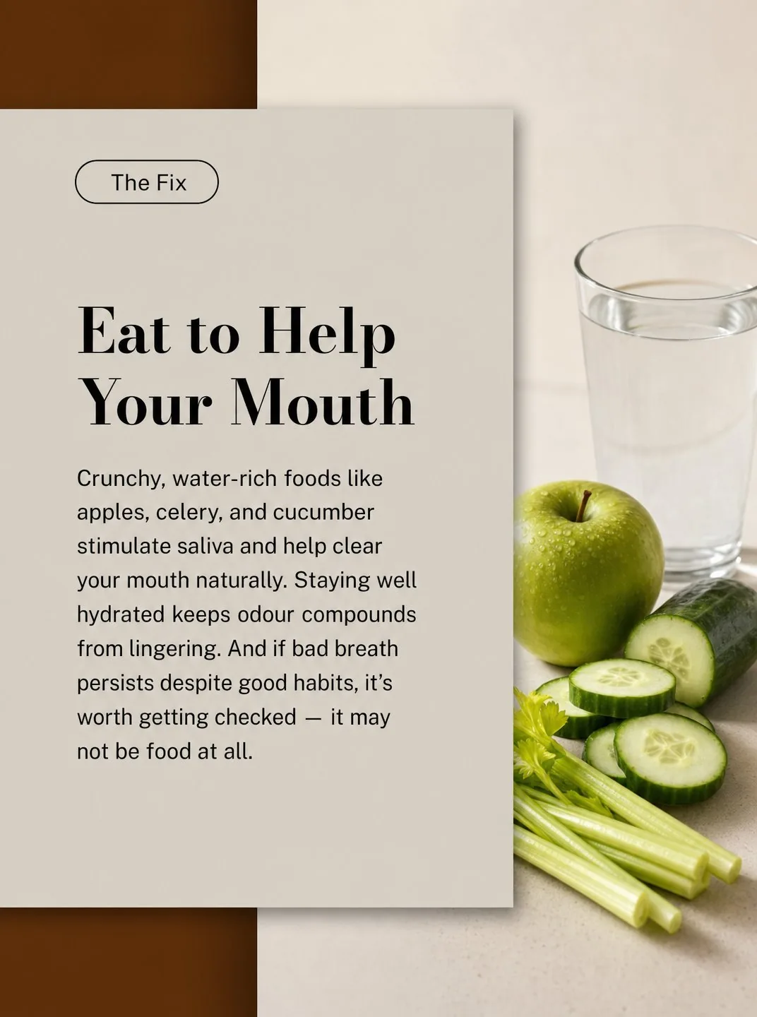 Carousel slide 5 from a Postbae example about why your breath smells bad even after brushing
