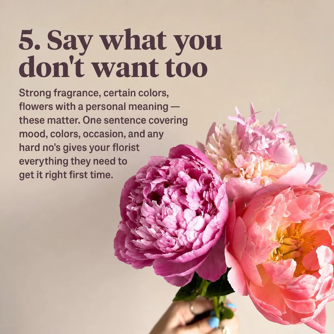 Carousel slide 5 from a Postbae example about why your florist got it wrong